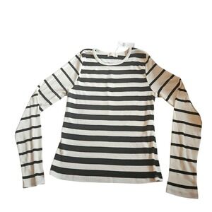 T.La Anthropologie Striped Long Sleeve Ribbed‎ Top - Women's Size L